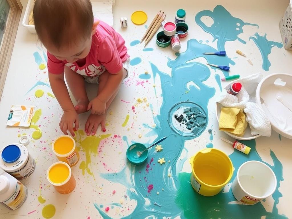 Уборка после творческого беспорядка (краски, глина, клей): подробный план действий для мастерской и дома