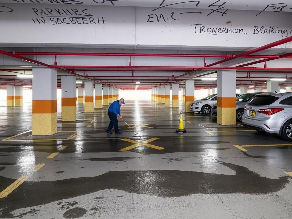 Как организовать клининг в подземном паркинге. Локализация и удаление масляных пятен Как организовать клининг в подземном паркинге. Локализация и удаление масляных пятен
